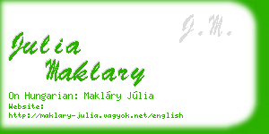 julia maklary business card